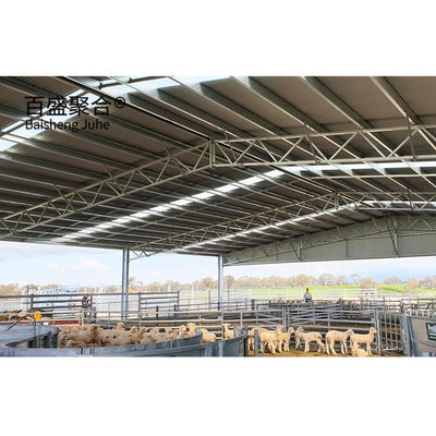 Structure en acier préfabriqué bâtiment de ferme de moutons bâtiment de ferme Conception en acier à faible teneur en carbone Q235