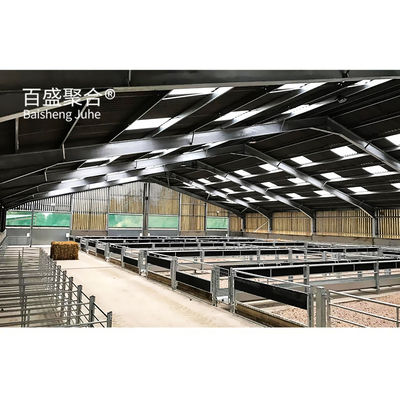 Structure en acier préfabriqué bâtiment de ferme de moutons bâtiment de ferme Conception en acier à faible teneur en carbone Q235