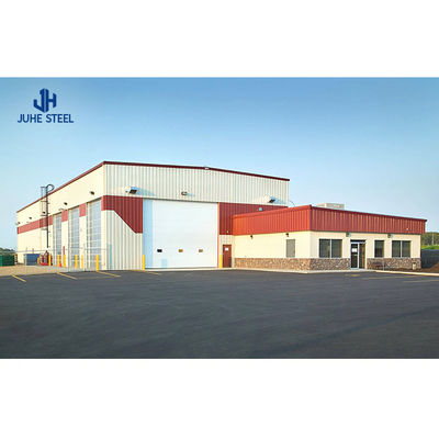 Salle d'atelier de construction industrielle préfabriquée en acier avec fenêtre en alliage d'aluminium