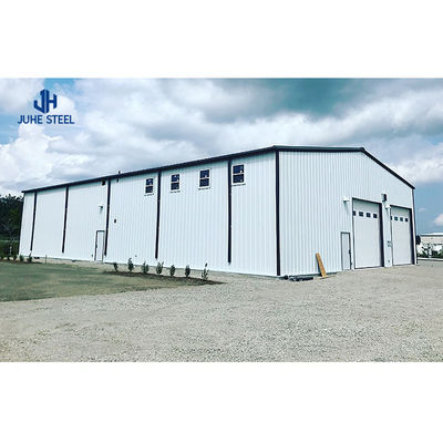 Atelier de structure en acier industriel peint avec porte coulissante et conception personnalisable