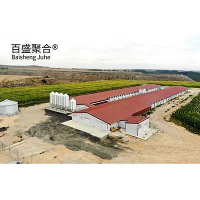 Structure en acier galvanisé à chaud, poulet, élevage de volailles, hangar pour la capacité de charge lourde