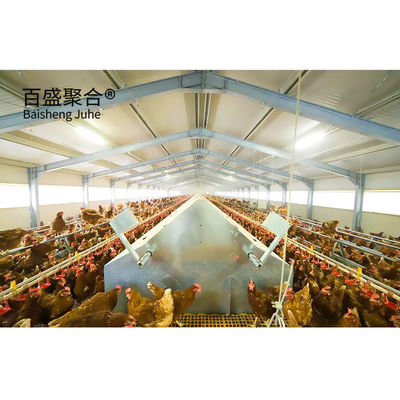 Structure en acier galvanisé à chaud, poulet, élevage de volailles, hangar pour la capacité de charge lourde
