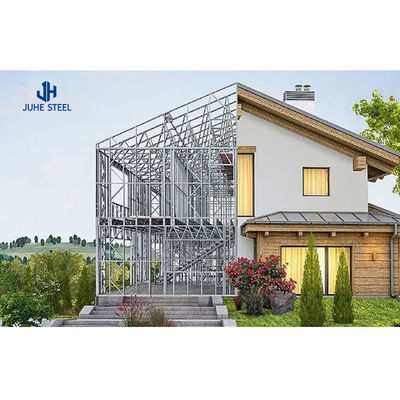 Porte coulissante cadre en acier préfabriqué structure maison kits villa avec fenêtre en alliage d'aluminium