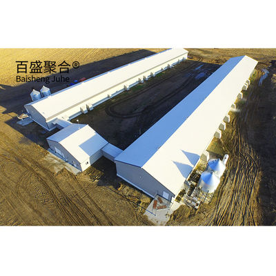Galvanisée à chaud design moderne poulailler pour la volaille ferme maison structure en acier