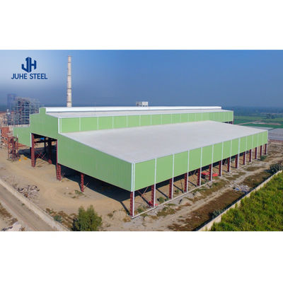 Service de découpe Atelier de construction préfabriqué en acier avec fenêtre en alliage d'aluminium