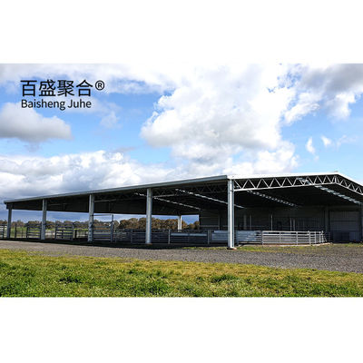 Élevage de l'acier Structure préfabriquée en acier Ferme de chèvres Bergerie de moutons Cabane maison avec poutres H