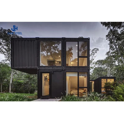 Maison préfabriquée CAD/3D de couleur personnalisée pour les bâtiments de conteneurs modernes de deux étages de luxe