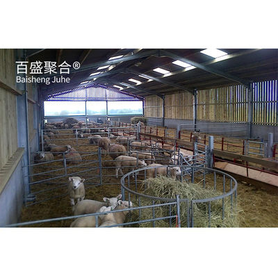 Structure en acier galvanisée préfabriquée pour les vaches, poulets et moutons