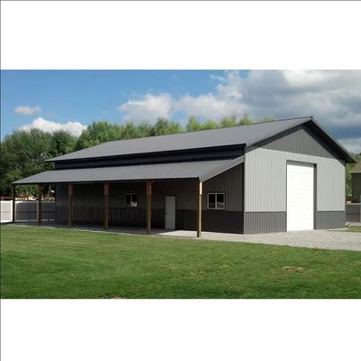 Répondre aux exigences du client Atelier préfabriqué Auto-entreposage Bâtiment en métal avec fenêtre en PVC