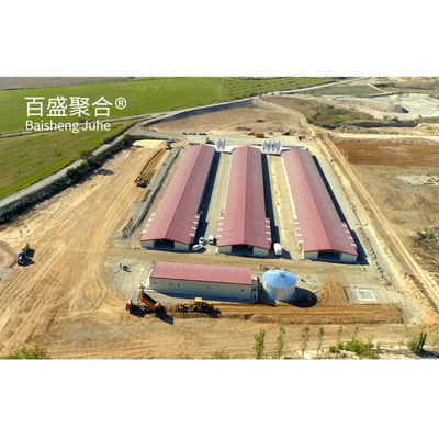 ± 1% Tolérance Construction rapide Structure en acier Coop de poulet maison pour la ferme avicole préfabriquée