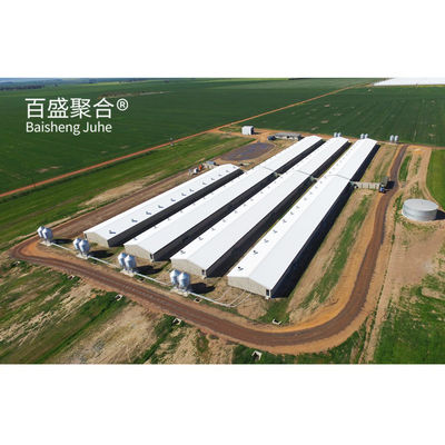 Conception de maison de porcherie préfabriquée en acier galvanisé à chaud/peinture pulvérisée pour élevage de volailles