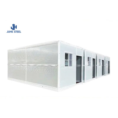 Maison de conteneurs de bureau portable pratique avec fenêtre coulissante en PVC et toit en laine de roche