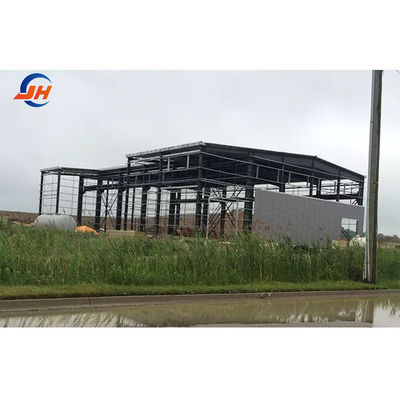 Structure de grille à longue portée bâtiment commercial préfabriqué idéal pour les ateliers