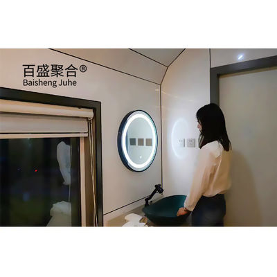 Maison de conteneurs en acier Maison capsule modulaire commerciale avec 2 chambres à coucher et cuisine