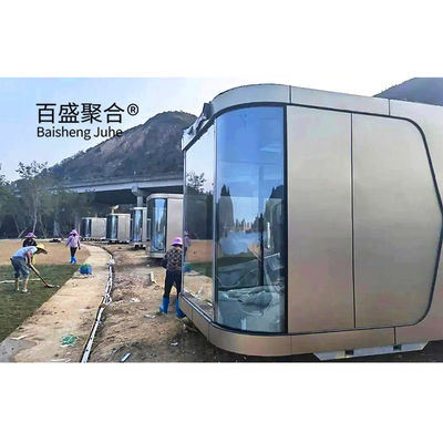 Expédition spéciale maison de capsule spatiale préfabriquée pour un camping-resort écologique
