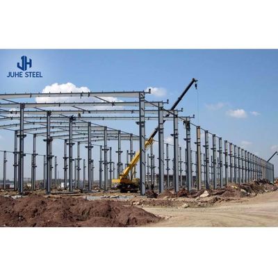 Entrepôt de structure en acier léger avec grilles de toiture auto-entreposage et cadre préfabriqué