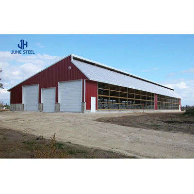 Maison préfabriquée pour les vaches/bœufs/chèvres/ovins avec cadre principal en acier solide en forme de H