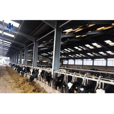 2 à 10 mètres de hauteur bâtiment de ferme de vache maison de cowshed conception avec 60 mm de diamètre de tuyau
