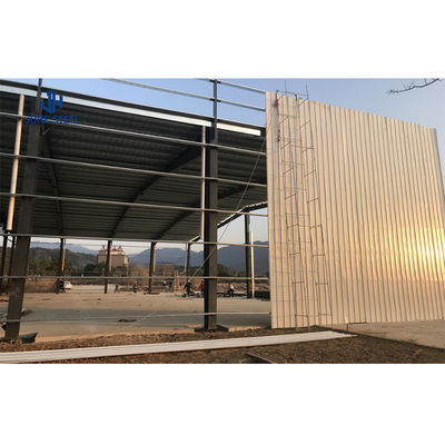 Atelier de construction d'acier entrepôt hangar maison avec poutre H de large portée et poteaux I poutre