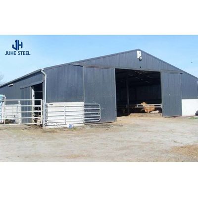 Porte coulissante chèvre mouton structure en acier ferme pour la charge du vent 200 Km/h et le bétail