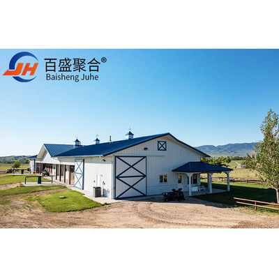 Structure en acier pour les exploitations agricoles Entrepôt de stockage de bâtiments en tissu Construction de cadres métalliques