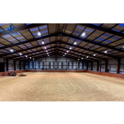 Structure en acier pour les exploitations agricoles Entrepôt de stockage de bâtiments en tissu Construction de cadres métalliques
