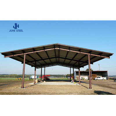 Structure en acier pour les exploitations agricoles Entrepôt de stockage de bâtiments en tissu Construction de cadres métalliques