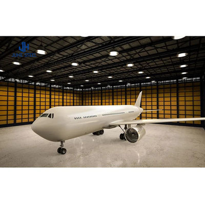 Hangar d'aéronefs à structure en acier préfabriqué abordable avec certificat ISO9001 2008/CE/BV