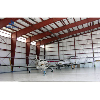 Carcasse métallique isolée préfabriquée à grande portée, hangar d'avion avec matériaux