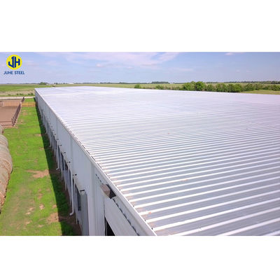 Structure de cadre métallique robuste pour les murs latéraux de volaille dans les fermes de stockage de bétail préfabriquées
