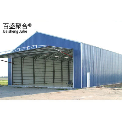Hangar d'avion préfabriqué avec structure en acier peint et fenêtre en alliage d'aluminium