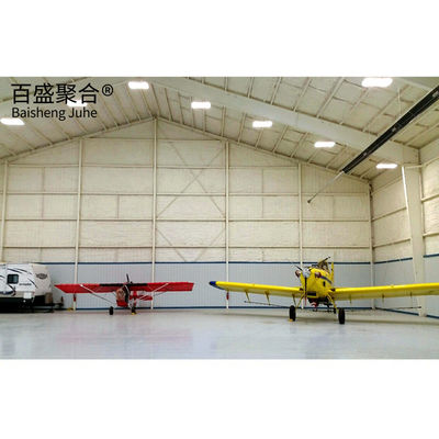 Hangar d'avion préfabriqué avec structure en acier peint et fenêtre en alliage d'aluminium