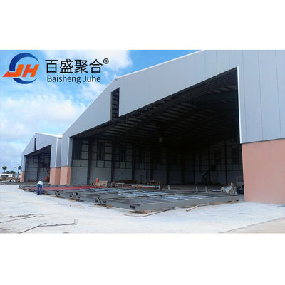 Structure en acier léger préfabriquée à grande portée, toit de hangar d'avion avec norme AiSi