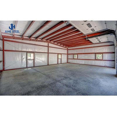 Ateliers de charpente en acier léger Garage préfabriqué avec service de traitement de décoiling