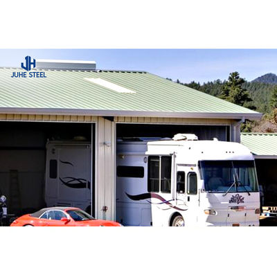 Parking de petites voitures Structure en acier Garage de voiture avec service de coupe et de coupe