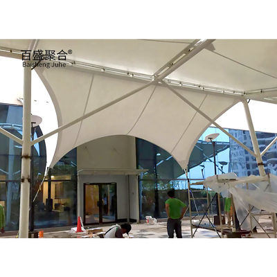800-1300GSM Tissu revêtu de PVC Membrane architectural Structures d'ombre de membrane de traction