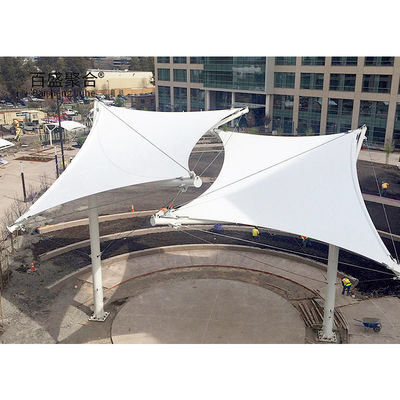 800-1300GSM Tissu revêtu de PVC Membrane architectural Structures d'ombre de membrane de traction