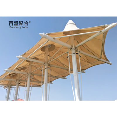 GB Q235 Structure en carbone cadre en acier tissu en PVC bâtonnage membrane structures d'ombre