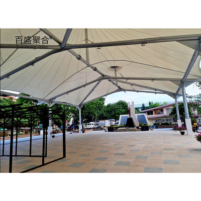 0.065mm Tente en tissu Structure de l' ombre de la tente Ombre du soleil PVDF PTFE Parking Structure de la membrane de tension