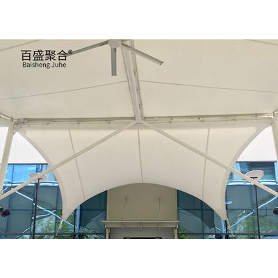 0.065mm Tente en tissu Structure de l' ombre de la tente Ombre du soleil PVDF PTFE Parking Structure de la membrane de tension