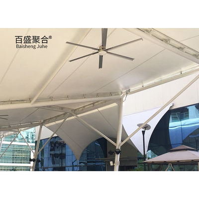0.065mm Tente en tissu Structure de l' ombre de la tente Ombre du soleil PVDF PTFE Parking Structure de la membrane de tension