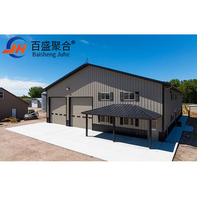 Garage de structure en acier personnalisé avec fenêtre peinte standard ASTM