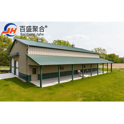 Garage de structure en acier personnalisé avec fenêtre peinte standard ASTM