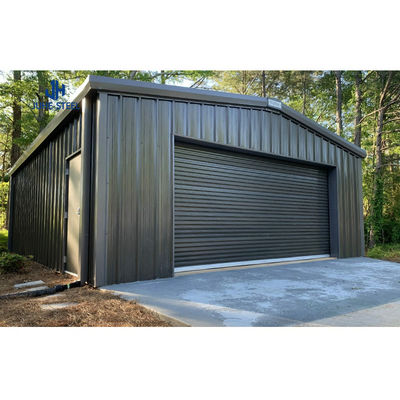 Garage de structure en acier personnalisé avec fenêtre peinte standard ASTM