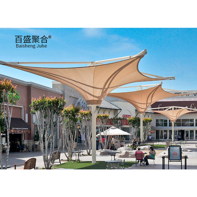 Tissu architectural en PTFE Tente ombrage de cabane Structure de membrane de traction pour le paysage