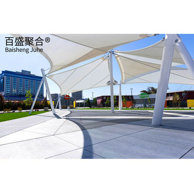 Tissu architectural en PTFE Tente ombrage de cabane Structure de membrane de traction pour le paysage