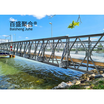 Ponte en acier avec cadre modulaire HD200 portable préfabriqué avec une longueur totale de 15 à 60 m