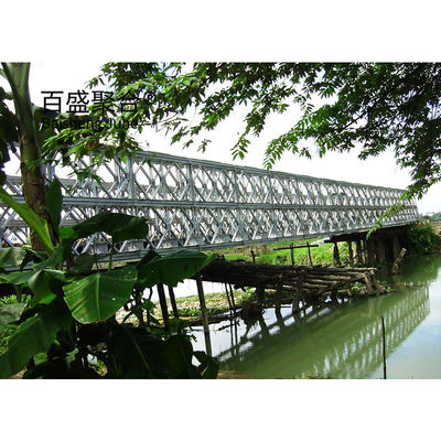 Ponte en acier avec cadre modulaire HD200 portable préfabriqué avec une longueur totale de 15 à 60 m