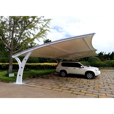 Cantilever unique résistant à la neige Carport Canopy métallique avec tissu membrane tissu