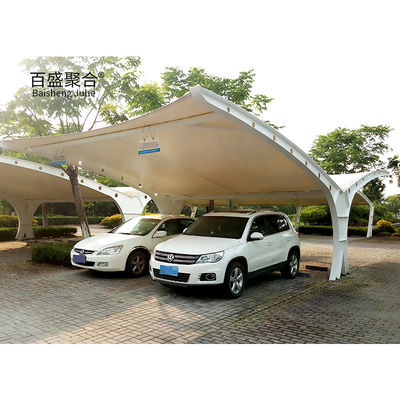 Moderne préfabriqué métallique ombrage canopy pour la moto et le stockage de vélo cadre recouvert de poudre blanche